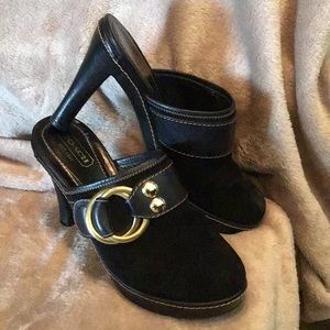 Coach Claude 4 1/2 heel mules